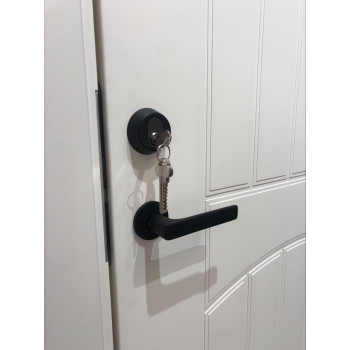 Комплект фурнитуры MULTIHELA NFD_701MUS на входную дверь черного цвета (ручка LE5/008 цилиндр, скобянка на цилиндр)
