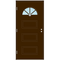 Дверь входная Kaski Duved, тёмно-коричневая