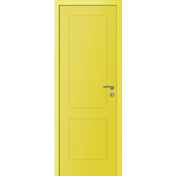 Дверь Kapelli Multicolor Ф2К RAL 1018, жёлтая фрезерованная