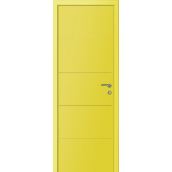 Дверь Kapelli Multicolor Ф4Г RAL 1018, жёлтая фрезерованная