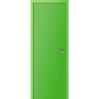 Дверь Kapelli Multicolor Ф2К RAL 6018, зелёная фрезерованная