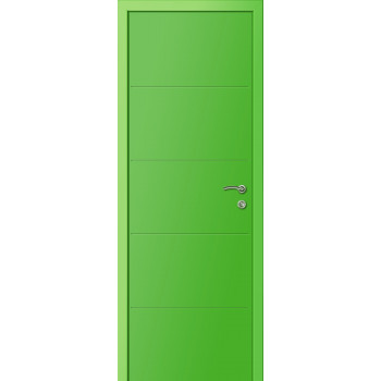 Дверь Kapelli Multicolor Ф4Г RAL 6018, зелёная фрезерованная