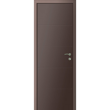Дверь Kapelli Multicolor Ф4Г RAL 8017, коричневая фрезерованная